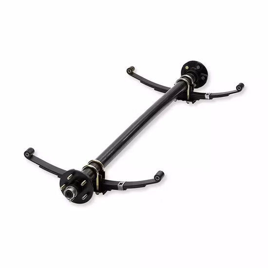 3500 Lb Round Solid Small Utility Trailer Boat Trailer Parts Axle with 5 on 4.5 Bolt Pattern Idler Hub