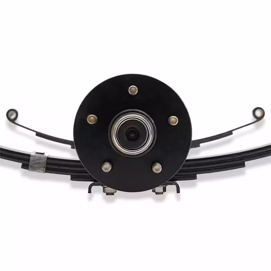 3500 Lb Round Solid Small Utility Trailer Boat Trailer Parts Axle with 5 on 4.5 Bolt Pattern Idler Hub